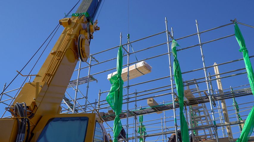 2月11日更新 富士吉田市でBELS最高評価5★住宅を棟上げしました!の写真