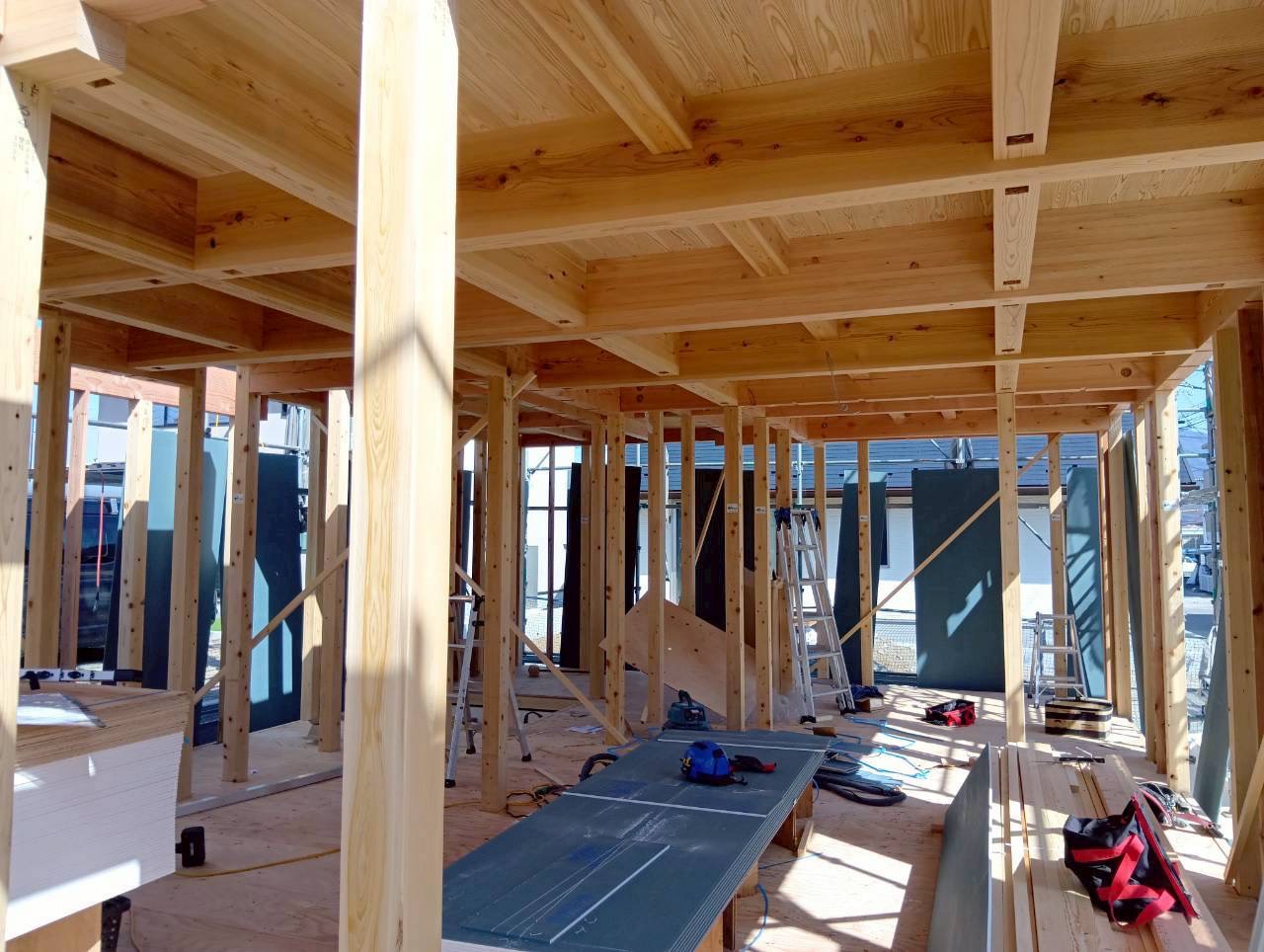 【お施主様ゴト】本日、甲斐市で棟上を行いました。